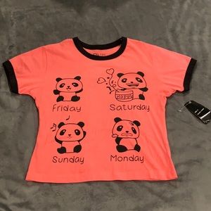 Size S crop top neon pink